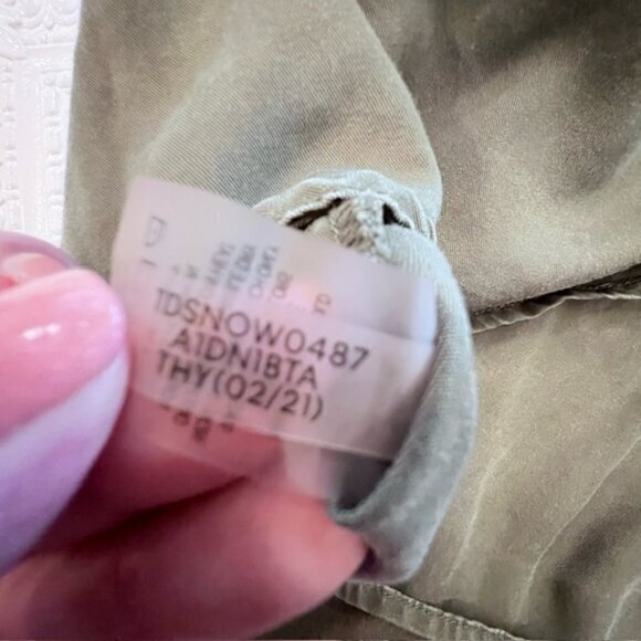 Tommy Hilfiger Utility Dress 10 Army Green Short Sleeve Drawstring Waist TENCEL - Picture 16 of 16